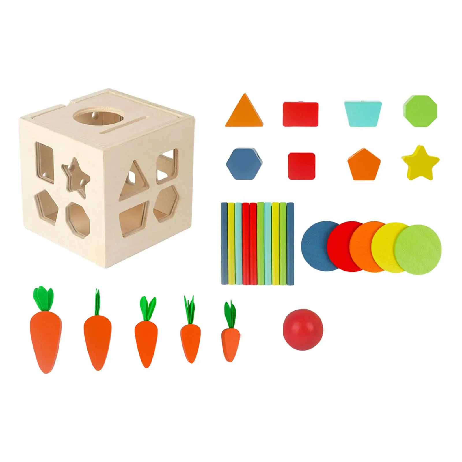 Montessori-Farbformsortierer aus Holz für Partygeschenke für Babys, Jungen und Mädchen