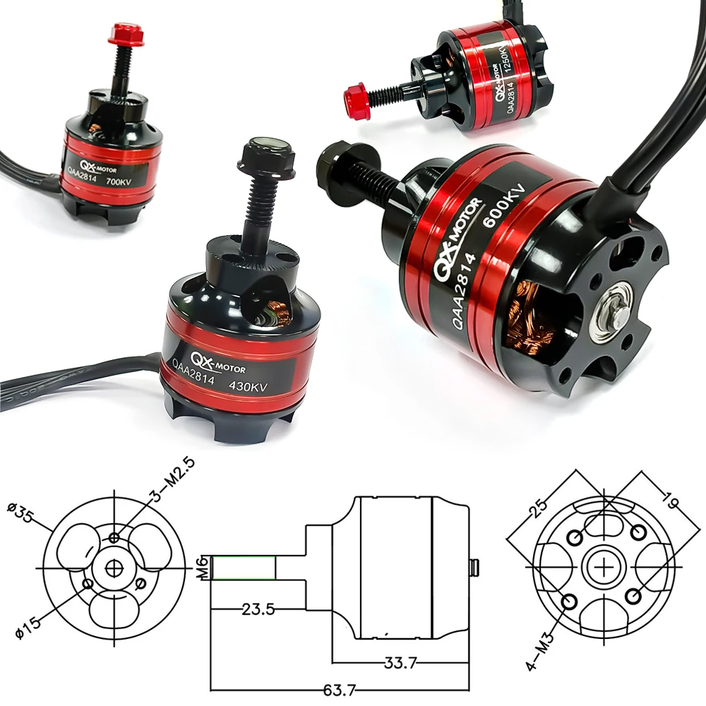 QX-MOTOR QAA2814 2814 3536 600KV 700KV 900KV 1000KV 1100KV 1250KV Brushless Motor CW CCW for RC Multirotor Drone Fixed-wing Part