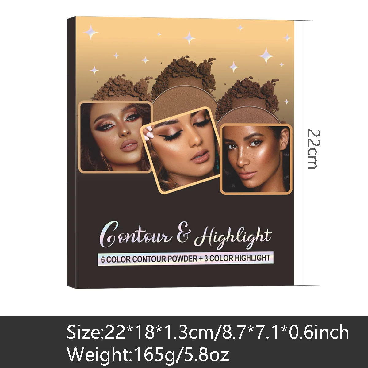 مجموعة لوحة مكياج مكونة من 9 ألوان مكونة من 6 ألوان و3 ألوان مميزة مقاومة للماء وتدوم طويلاً لمستحضرات التجميل الكورية للنساء