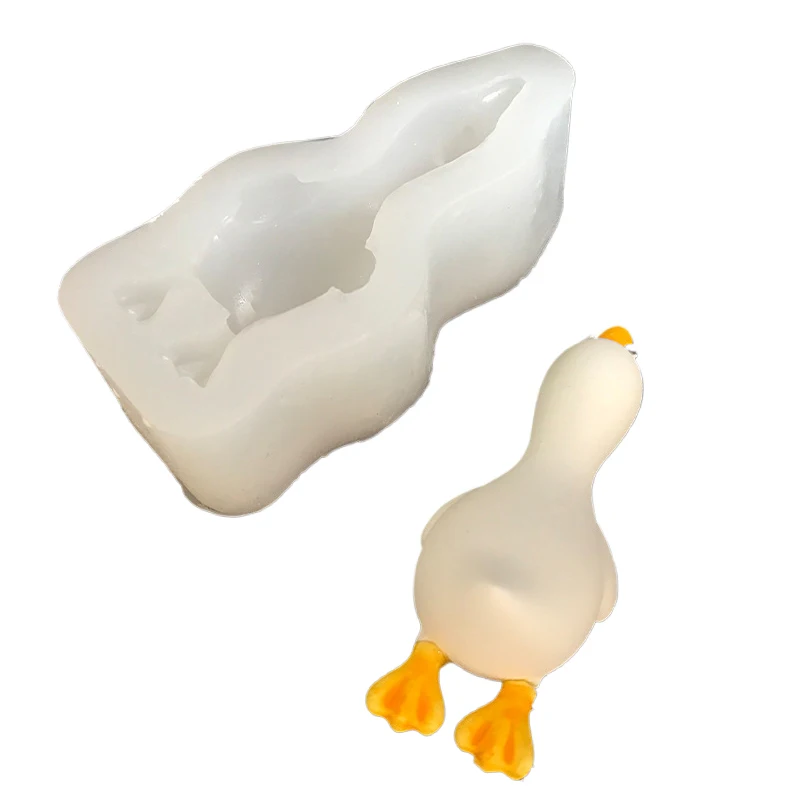 3D Cute Duck Form Silicone Mold, DIY Vela Perfumada, Sabão De Gesso, Molde De Resina, Cozimento Artesanal, Bolo De Chocolate Moldes, Home Decor Presente