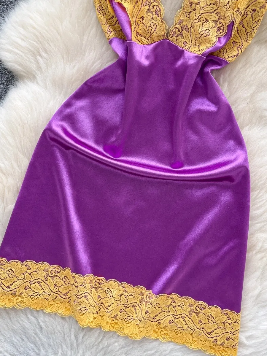 Foamlina celebridade vintage halter sling vestido feminino verão profundo decote em v renda guarnição cetim bodycon mini saia vestidos curtos