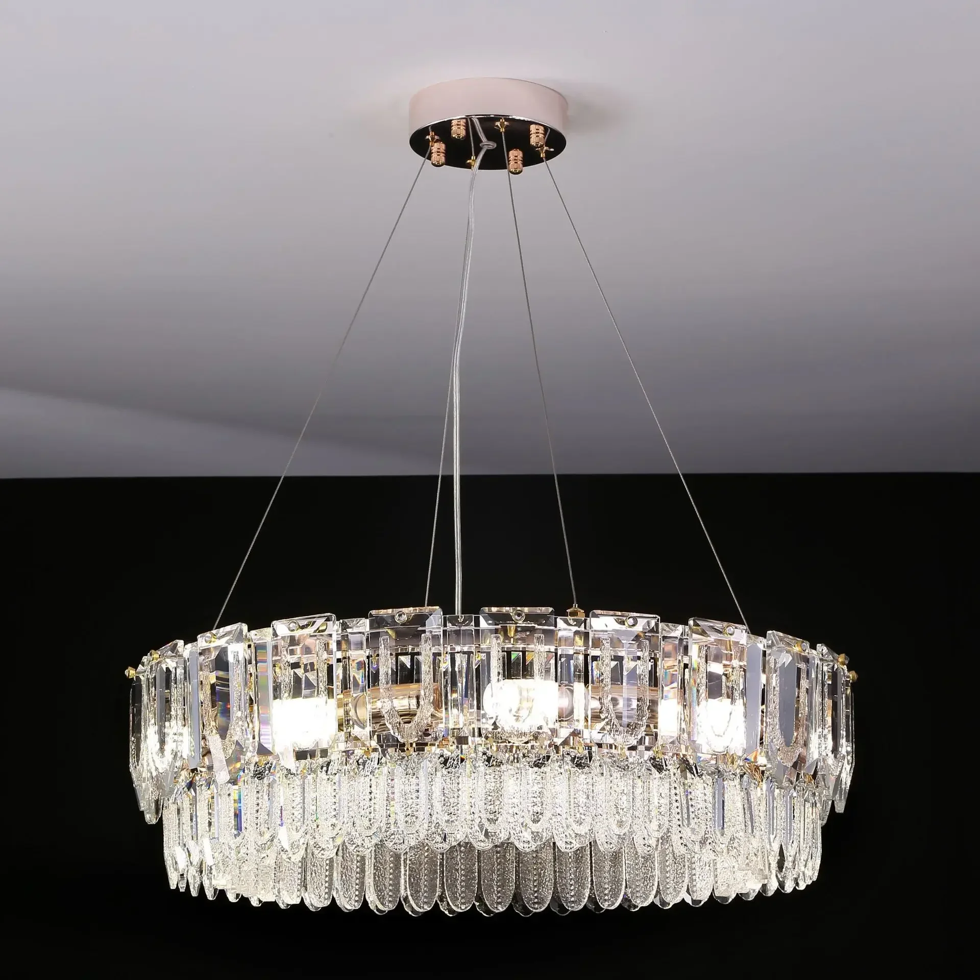 

GHJUYIOL YECTSKILight luxury crystal chandelier, living room crystal lamp, new modern and minimalist restaurant crystal lamp, be