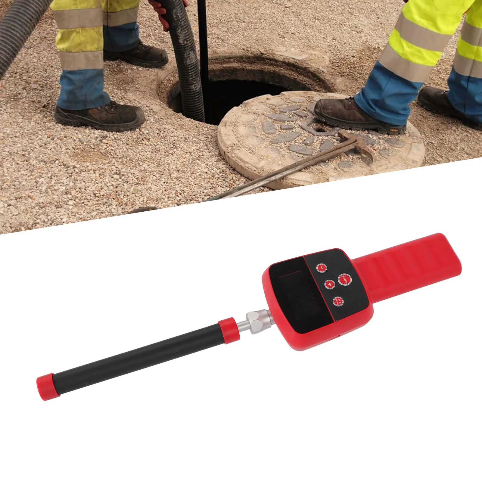 Pipe Inspection Receiver 512Hz Pipeline Detection Locator Built in Induction Coil Widely Used for Underground Cave Exploration