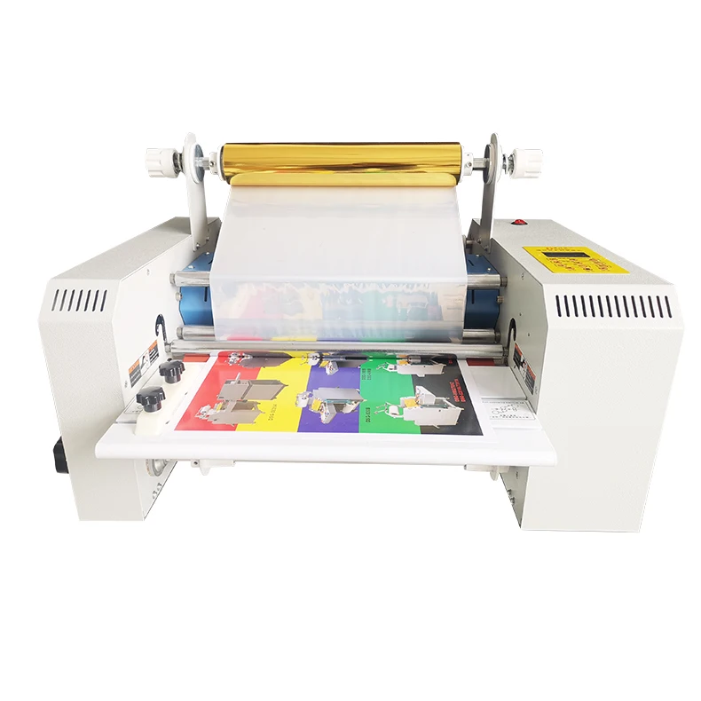 

Desktop A4 Size Multi-Function Electric Roll Laminator UV Foil Stamping Laminator BOPP Film Foil Laminating Machine