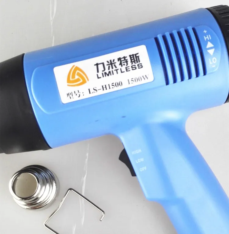1500W 110V enchufe estadounidense eléctrico Industrial para pistola de calor dos engranajes temperatura ajustable aire caliente suavizante termocontraíble
