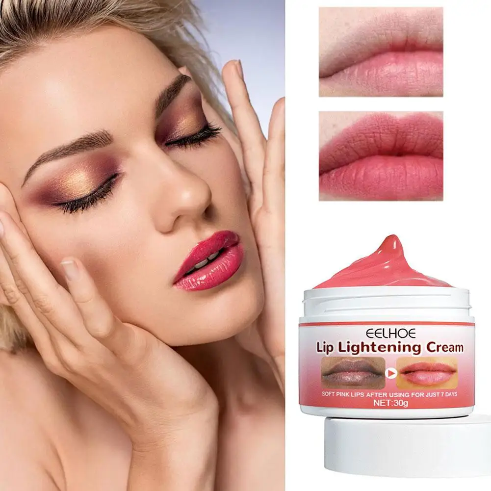 30g Lip Lightening Cream Dark Lips Bleach Lips Whiten Deep Lip Remove Black Lines Moisturizing Dull Lip Fade Nourish B1a1