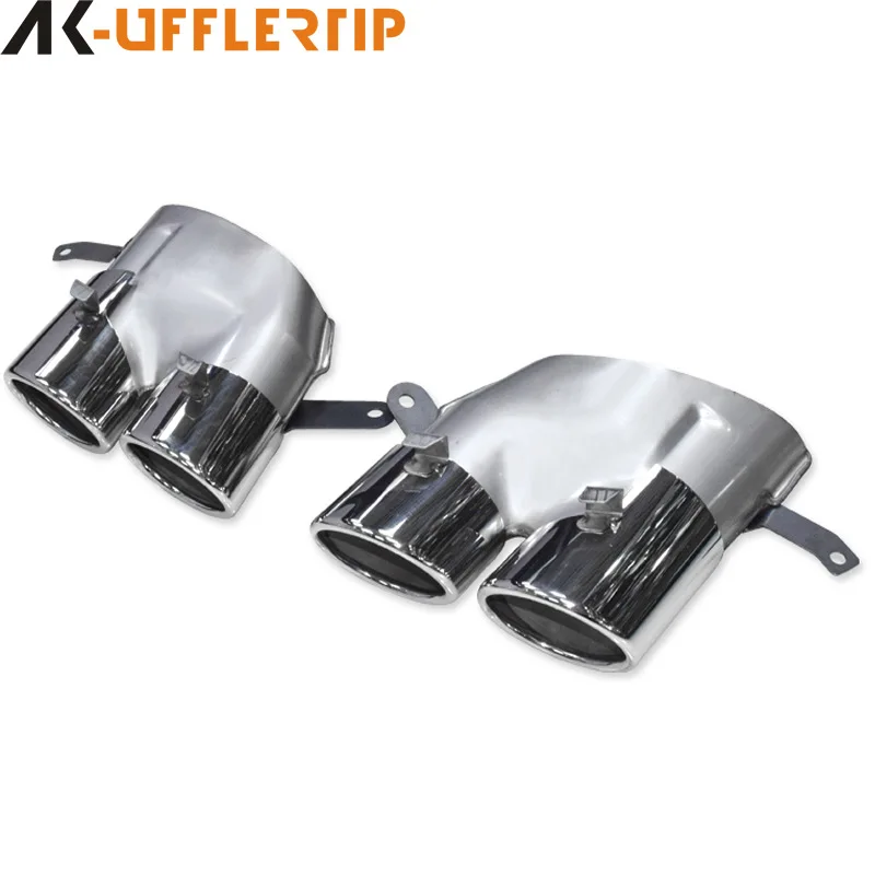 Suitable for 16 to 18 Audi A6A7 tail nozzle modified exhaust pipe S6S7 four-outlet round mouth tail throat welding-free