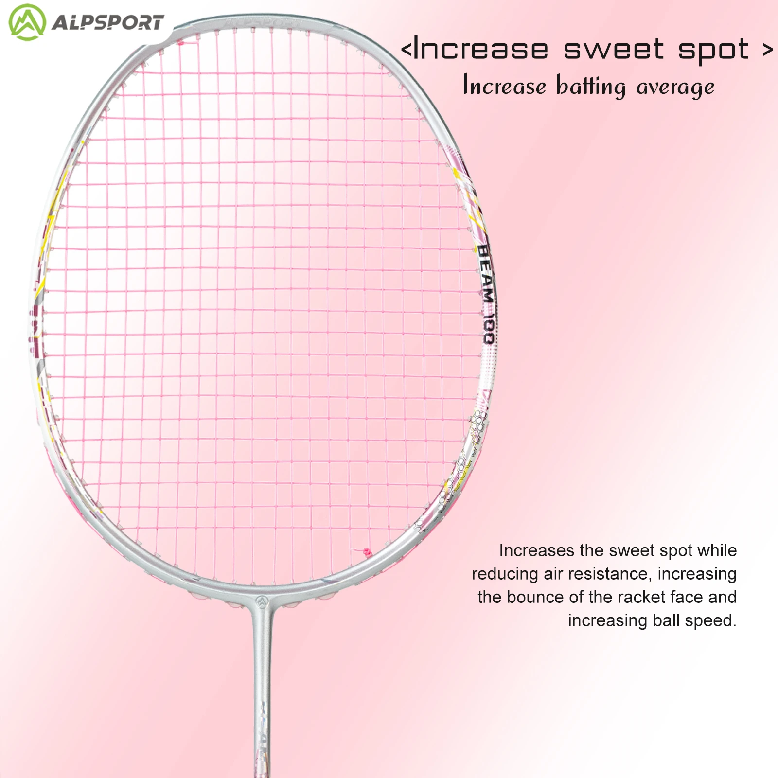 ALPSPORT New【BEAM100】5U 100% C - Badminton Racket Carbon 评论和价格