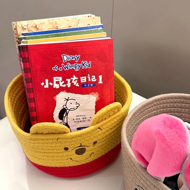 Disney Stitch Lotso Large Capacity Storage Basket Cute Anime Cartoon Multi Functional Portable Storage Bag Storage Box Gift Toys