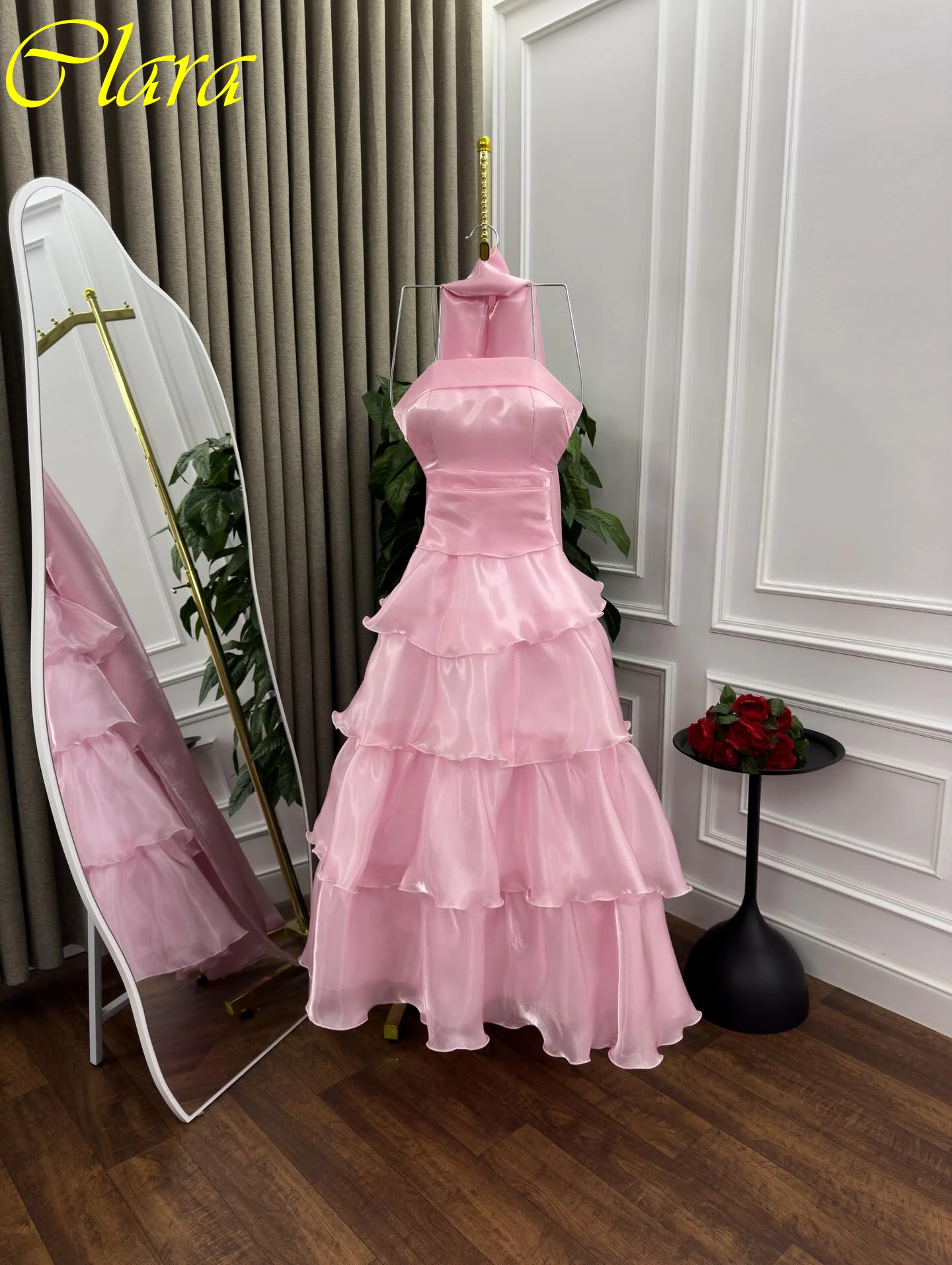 

Customized A-Line Strapless Elegant Formal Evening Dress Fashion High Quality Bespoke Occasion Gowns Temperament Prom Dress