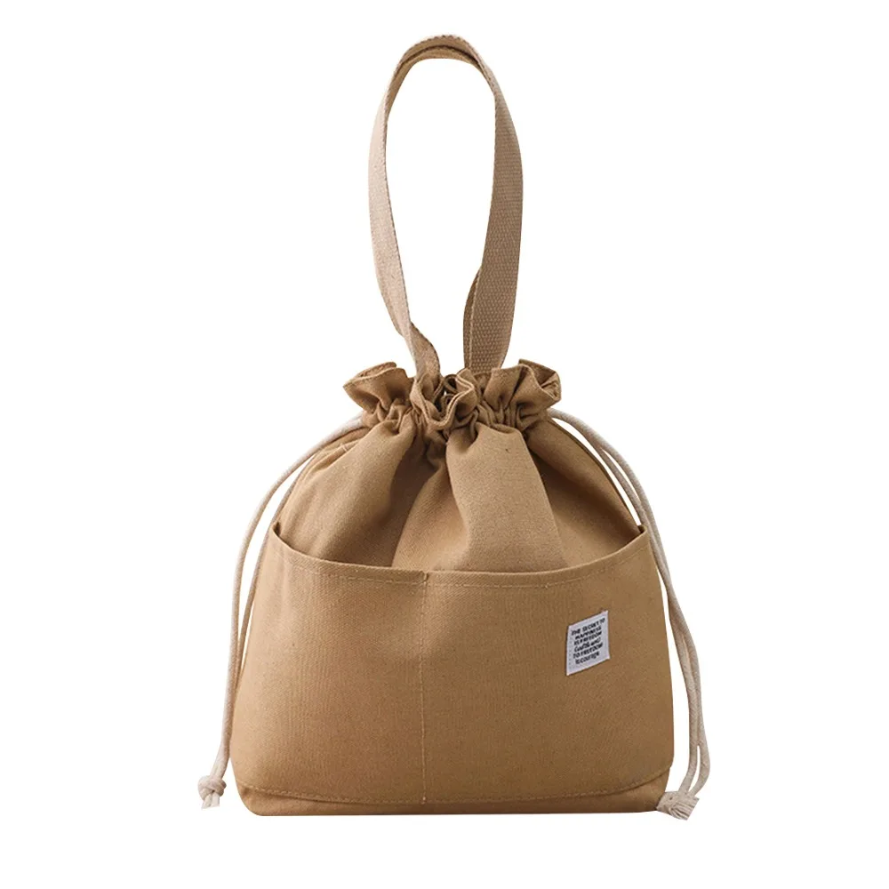 

Aluminum Foil Drawstring Storage Bags Thermal Insulation Canvas Insulated Lunch Bag Cooler Design Drawstring Closure Tote Cooler