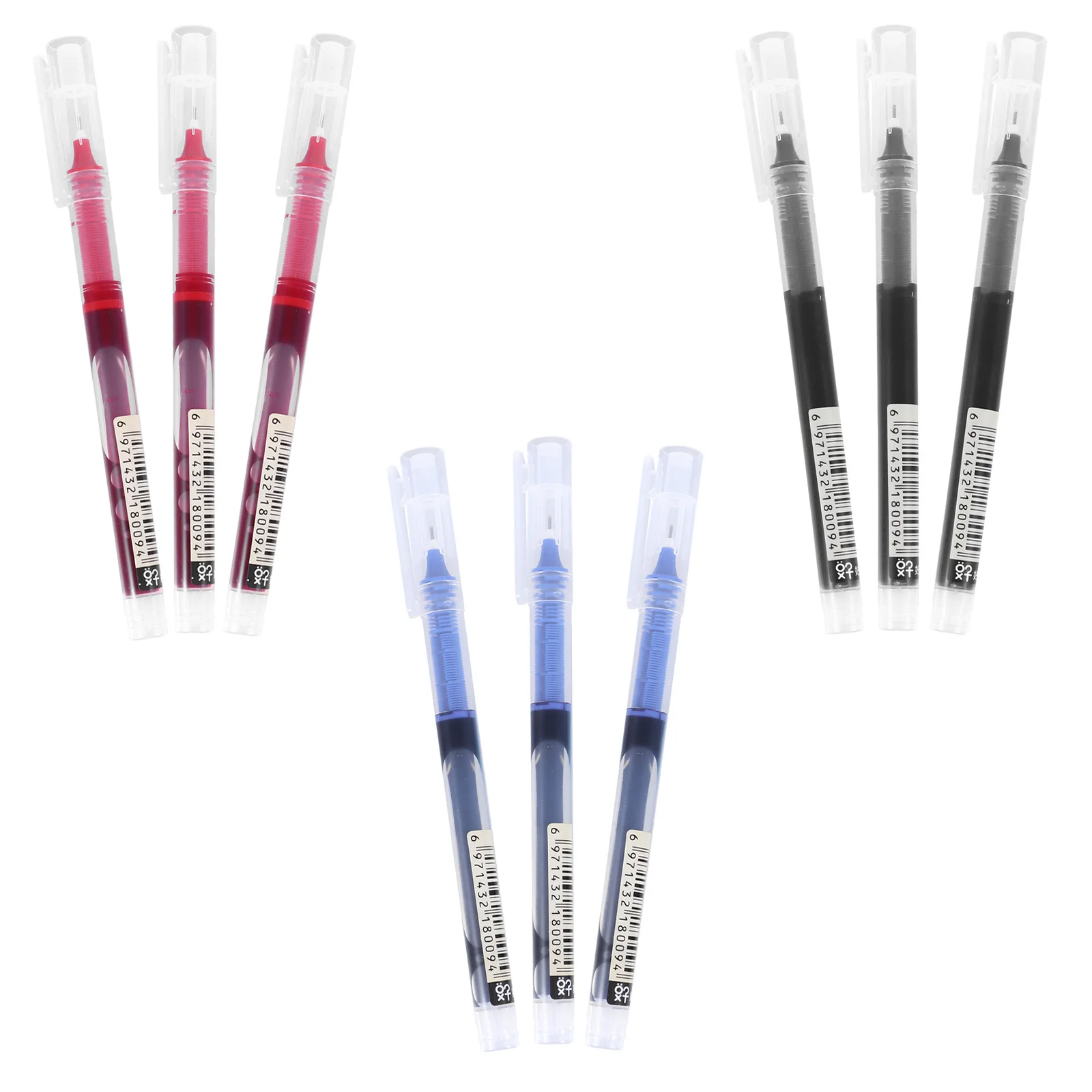 

9Pcs Quick-Drying Gel Pens 0.5mm Premium Plastic Sign Pens Smooth Writing for School Office Exam Use Creative Office Gel Pen