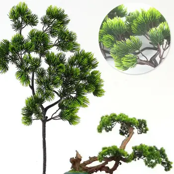 42 cm Yapay Bitki Çam Dalı Yeşil Yapraklar Sahte Bitkiler Ev Çam Bonsai Aksesuarları Düğün Çiçek Aranjmanı Dekorasyon