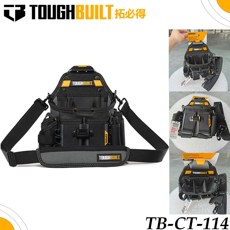 toughbuilt-tb-ct-114-cliptech-multi-pocket-tool-pouch-with-detachable-shoulder-strap-electrician-waist-tool-belt-bag