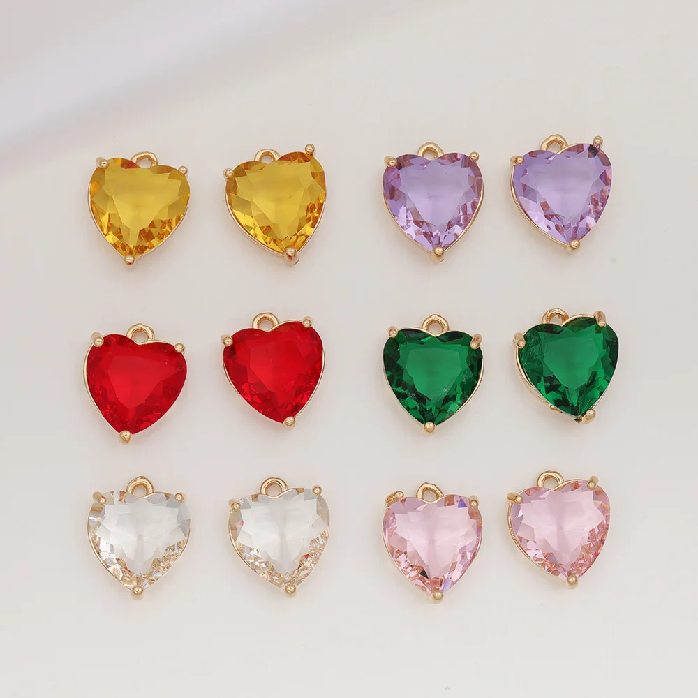 

Cordial Design 50Pcs 12*15MM Hand Made/Copper Pendant/DIY Jewelry Making/Earring Findings/Heart Shape/Crystal Charms #193643