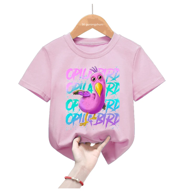 My Singing Monsters Character Hoola And Pompom Graphic Print T Shirt For Girls/Boys Funny Kids Clothes Harajuku Shirt