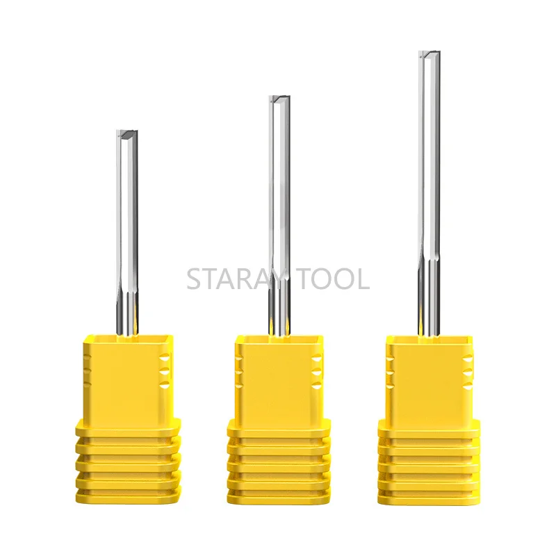 

5pcs Tungsten Carbide Milling Cutter 3.175/4 mm Double Flutes Groove Straight End Mill For Wood MDF Hard Wood Acrylic PVC