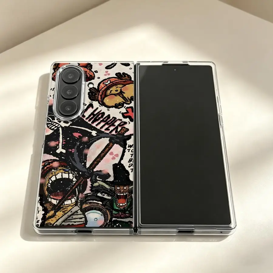 Transparent Soft Phone Cover Case for Samsung Galaxy ZFold4 ZFold7 ZFold3 ZFold5 Z Fold 7 6 5 4 3 ZFold6 Straw Hat Crew - view 2