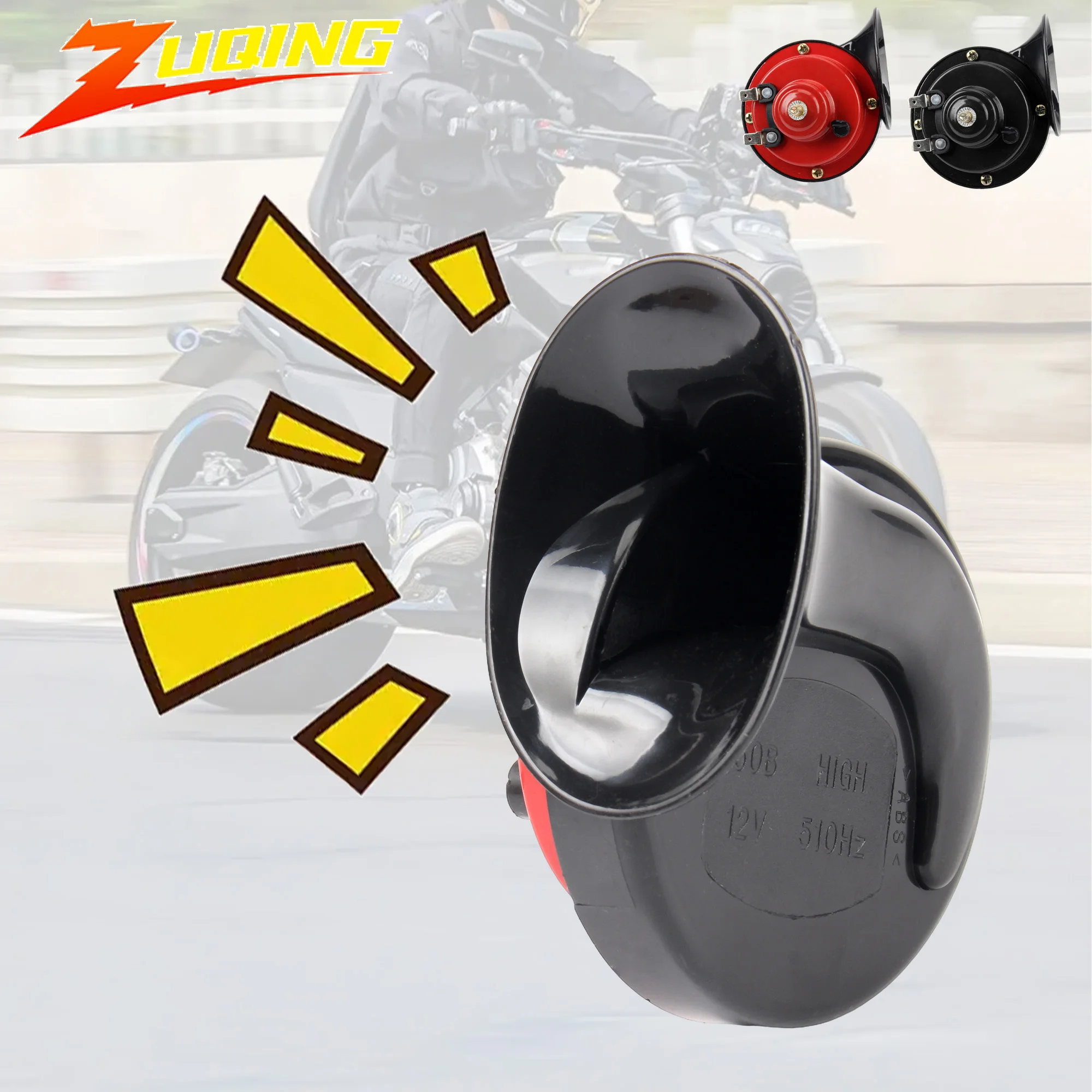 

12V 60 dB Motorcycle Snail Trumpet Electric Horn Speaker High Pitched Whistle Waterproof Horns For Scooters ATV Car Bicycle