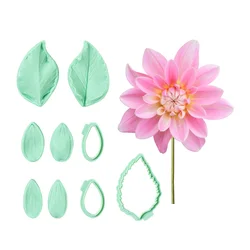 Tianzhu Peony flower set mold silicone mold cake decoration tools Dahlia Kitchen baking tools accessories