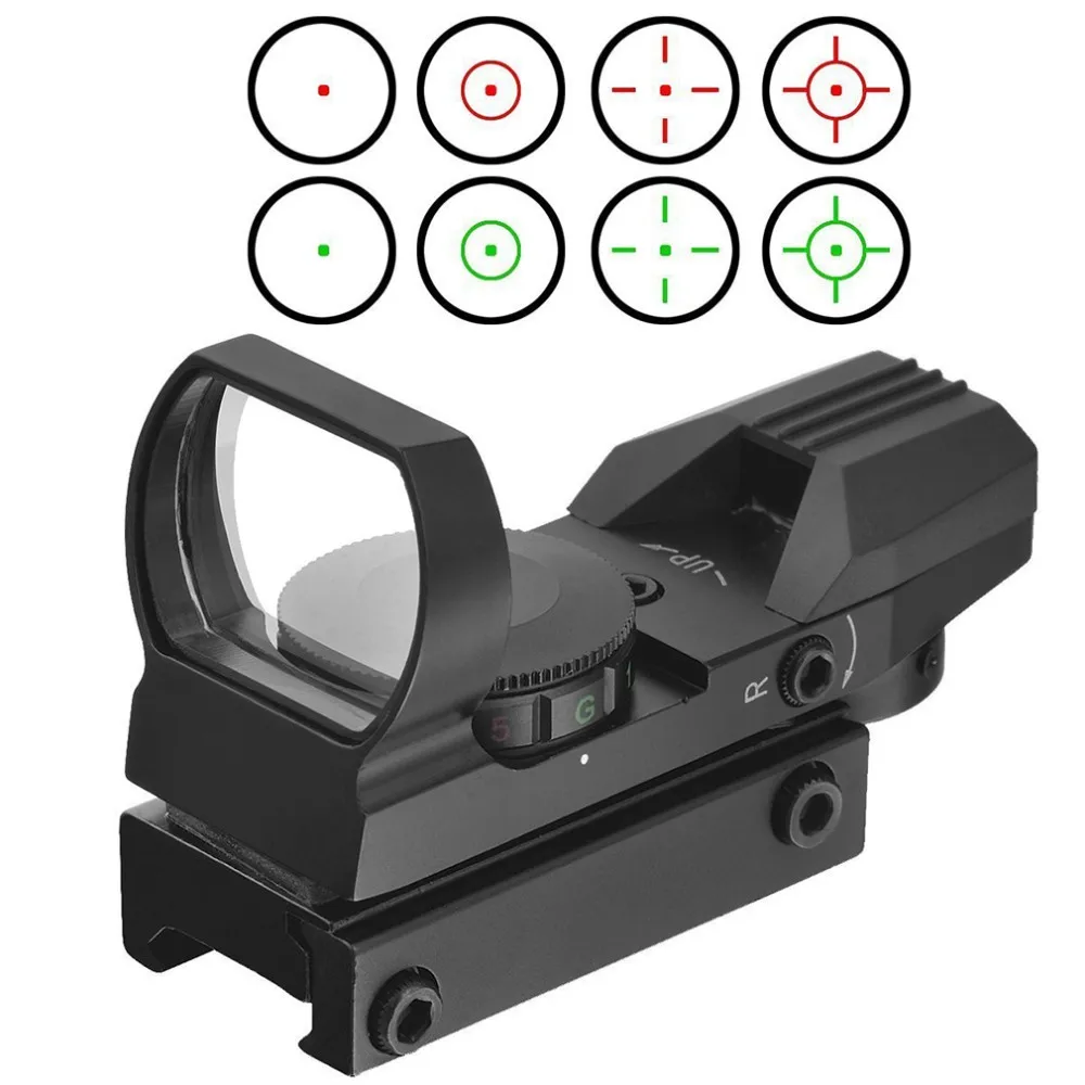 Lunette de visée DulRiflescope avec rail Pictinny, vue holographique à point rouge, 4 objectifs de réemploi, visée optique ColliDonor, chasse,