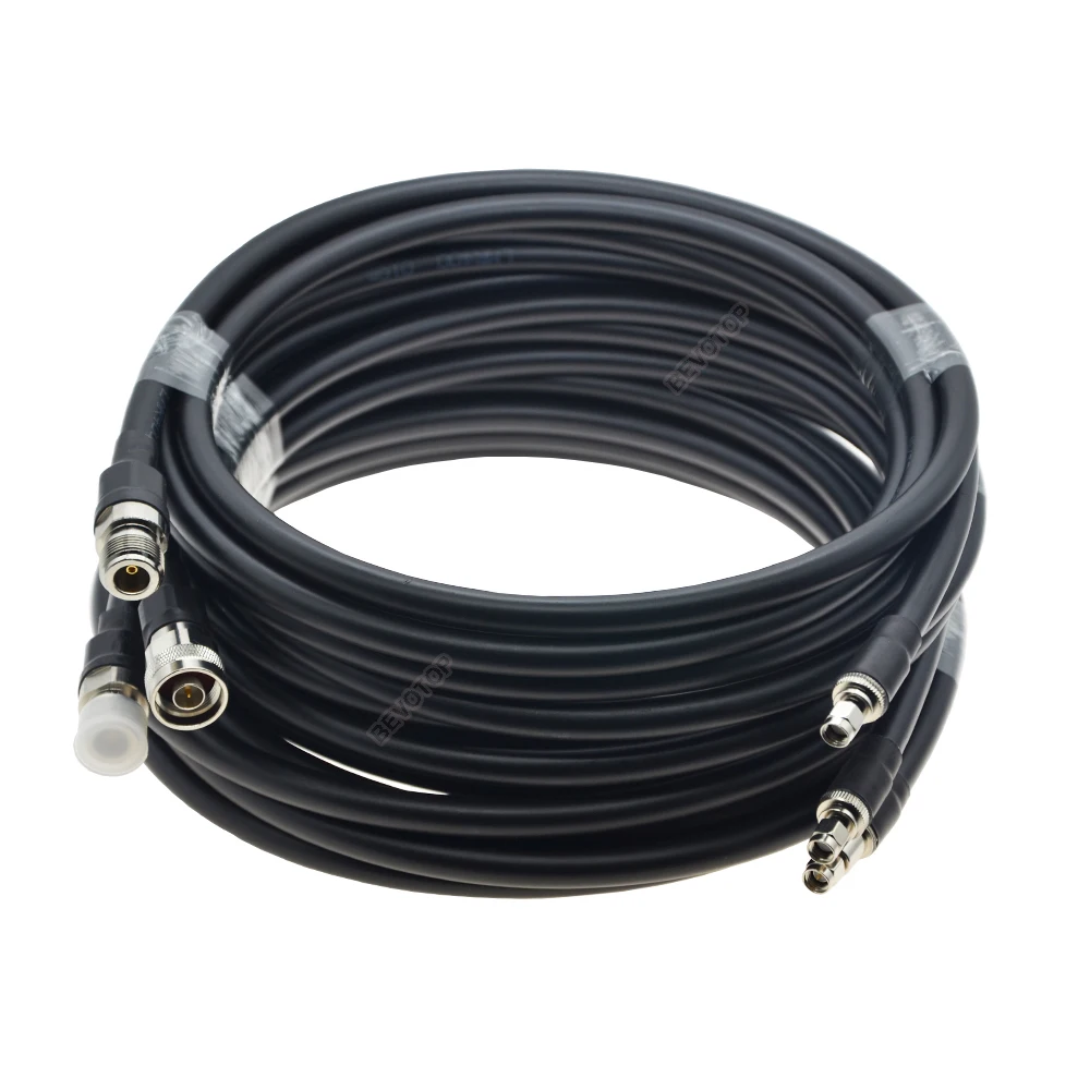 LMR400 QMA to N Cable QMA Female Bulkhead to N Male/Female Connector 50-7 50 Ohm Low Loss LMR-400 Cable RF Coaxial Jumper