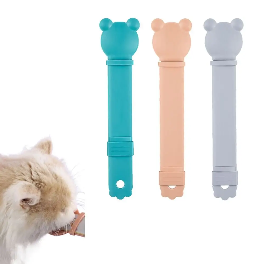 Practical Cute Cat Feed Spoon Squeeze Wet Semi-liquid Foods Pet Feeder Portable Cat Treat Dispenser