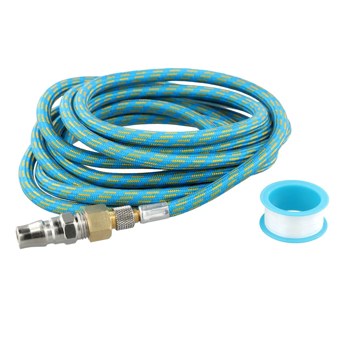 

3 Meter/9.84Ft Nylon Braided Airbrush Air Hose Standard 1/8Inch-1/4Inch Adapter Suit for Air Bursh