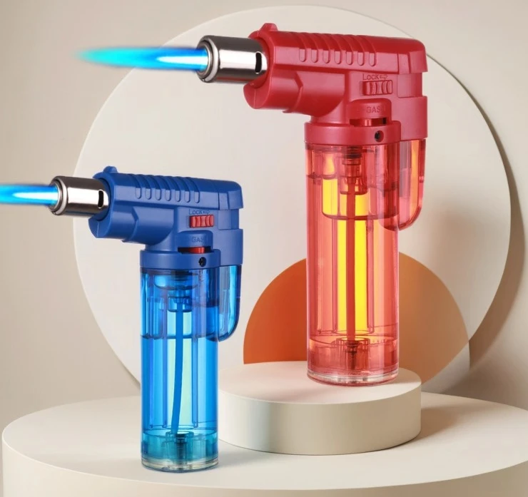 

2PCS New Windproof Lighter Durable Lighter Mosquito Repellent Incense Inflatable Transparent Portable Spray Gun