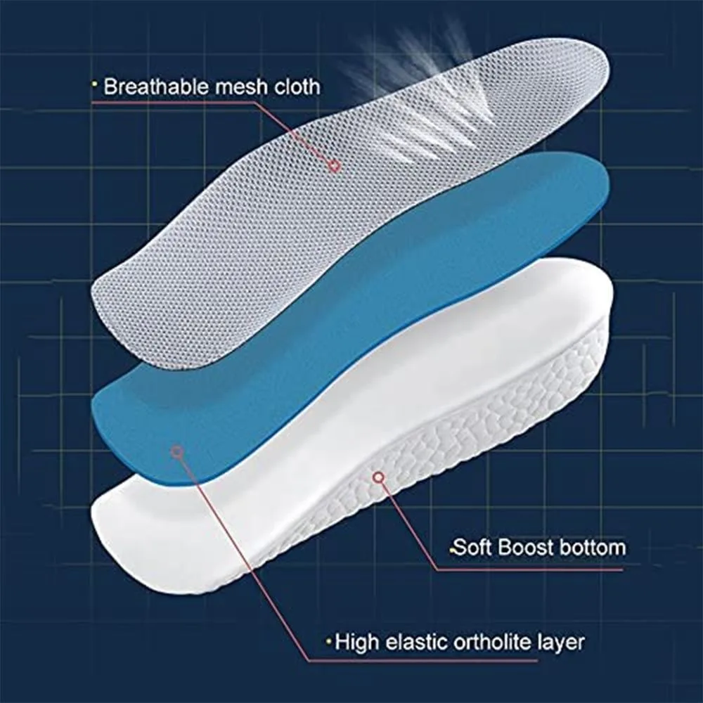 Arch support Invisible height Insole New Durable Convenient to Use Half Insole Breathable Increasing Half Insole for Men Women image 4