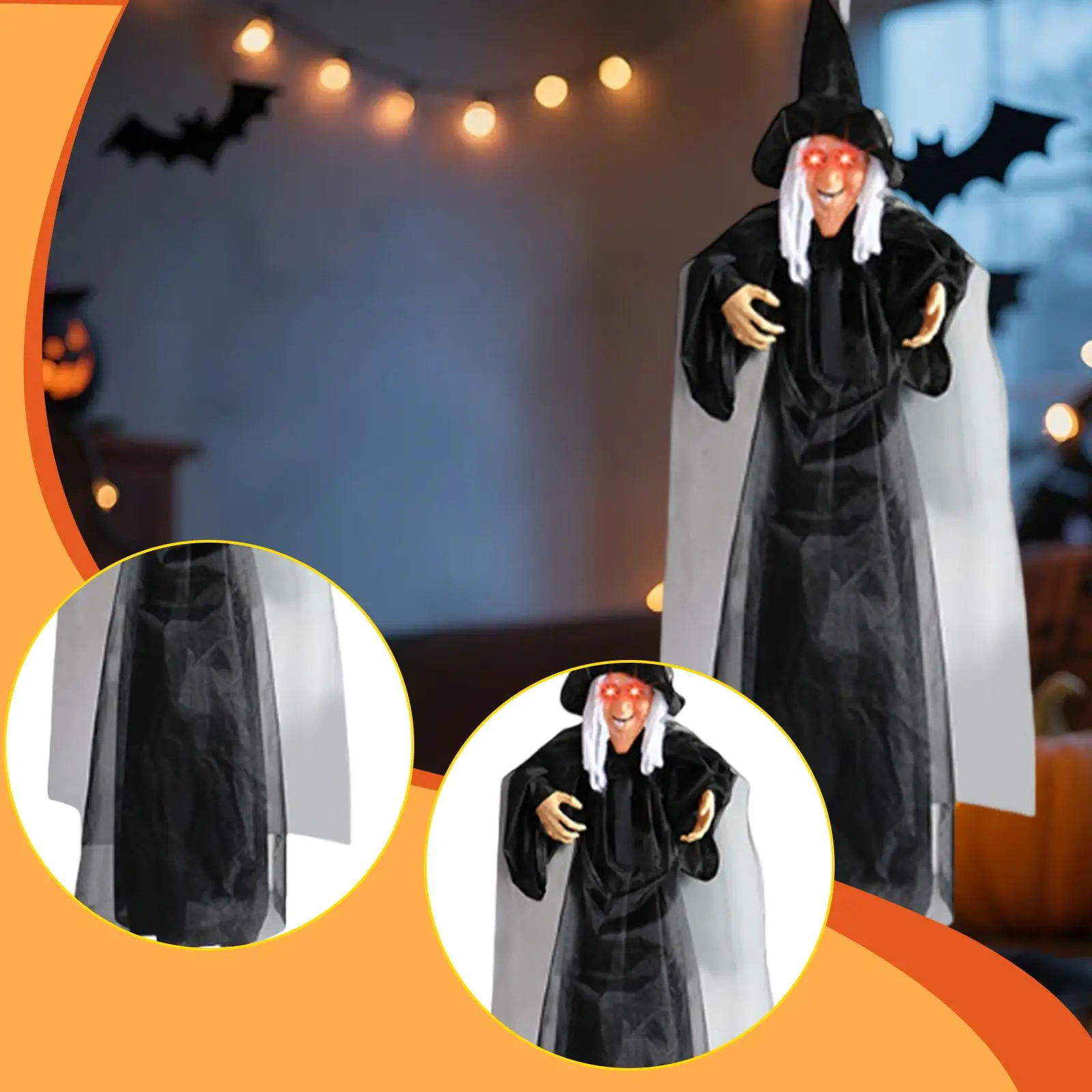 Halloween Hanging Witch 71 inch Decorative for Party Favors Trees Entry Gate