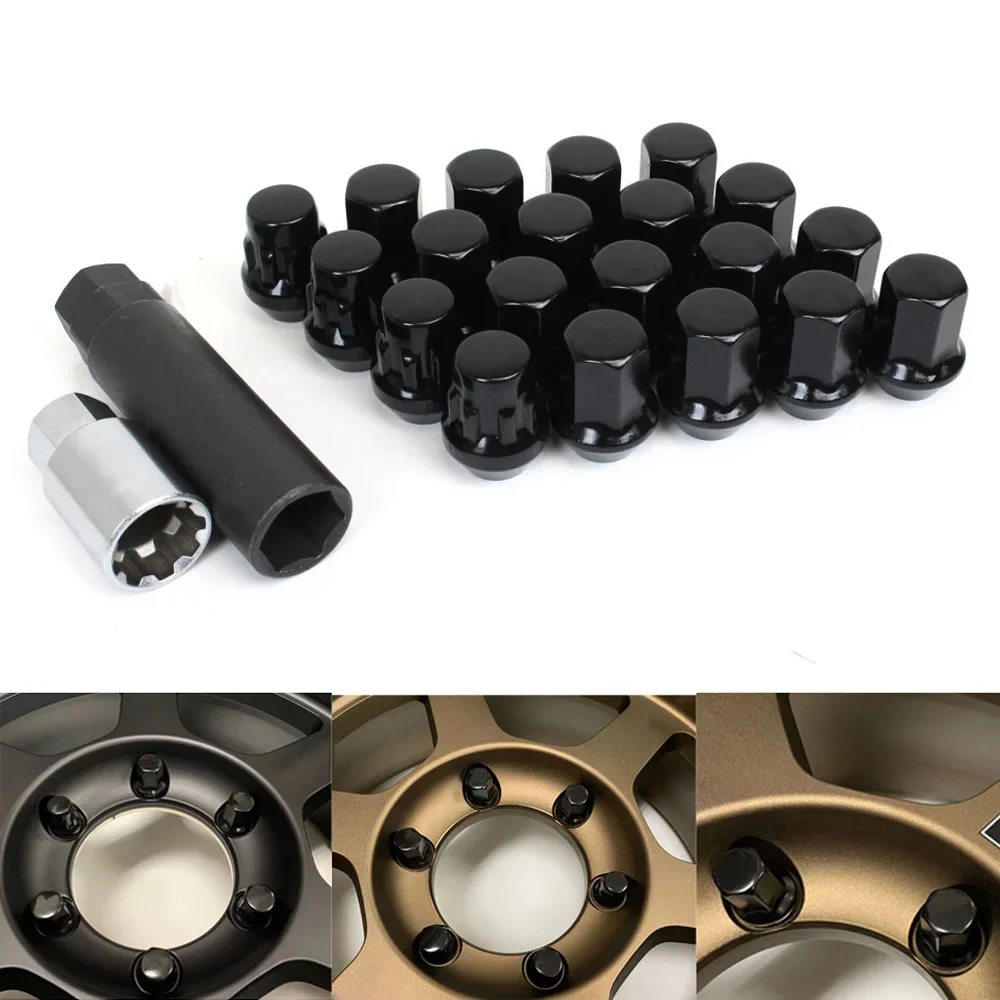 

20pcs Car Wheel Lug Nuts Bolts M12X1.5/M12X1.25 Close End Wheel Lock Lug Nuts Rays Volk 17 H*X Racing Lug Nuts Auto Parts