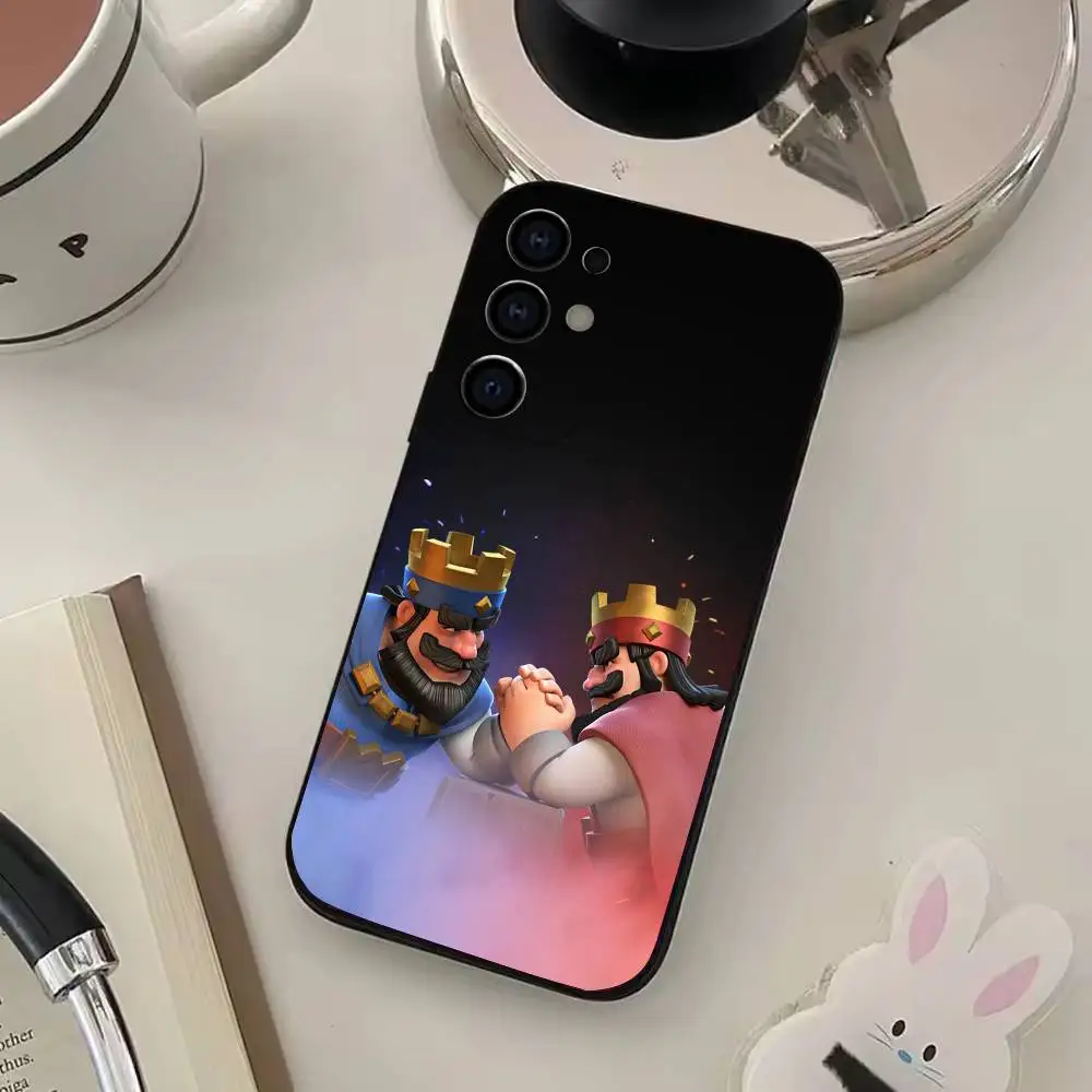 Чехол для телефона C-Clash Game R-Royale для Samsung S25, S24, S21, S22, S23, S30, Ultra, S20, Plus, мягкий силиконовый черный чехол