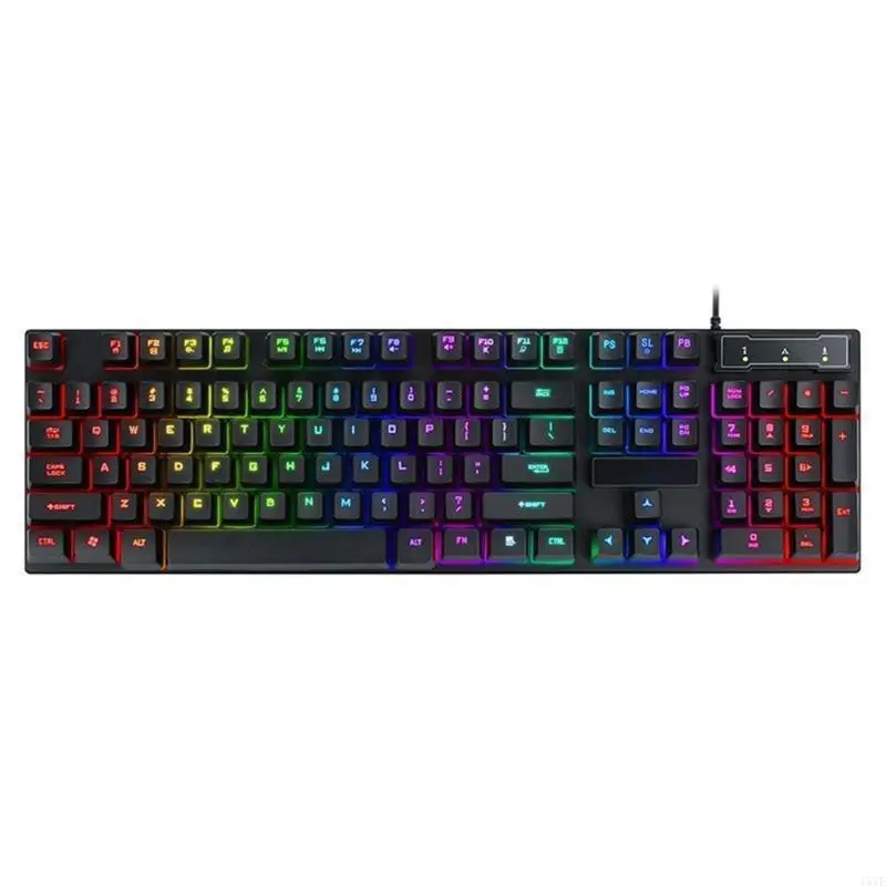 Teclados USB A resistentes à água 104Key com botão flutuante iluminação RGBs