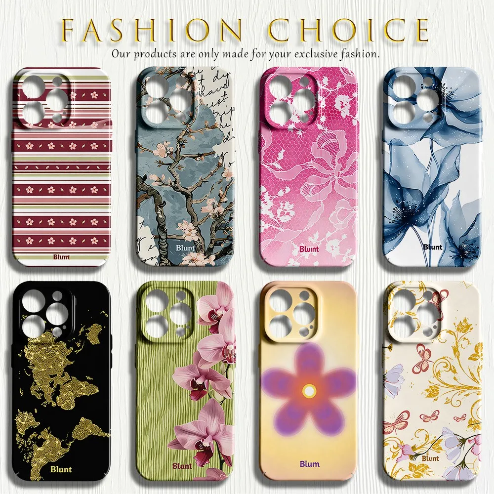 Blue Branch Phone Case for Samsung Galaxy S20 S21 S22 S23 S24 S25 S26 FE Plus Note20 Ultra 4G 5G Glossy Film Hard PC Cover