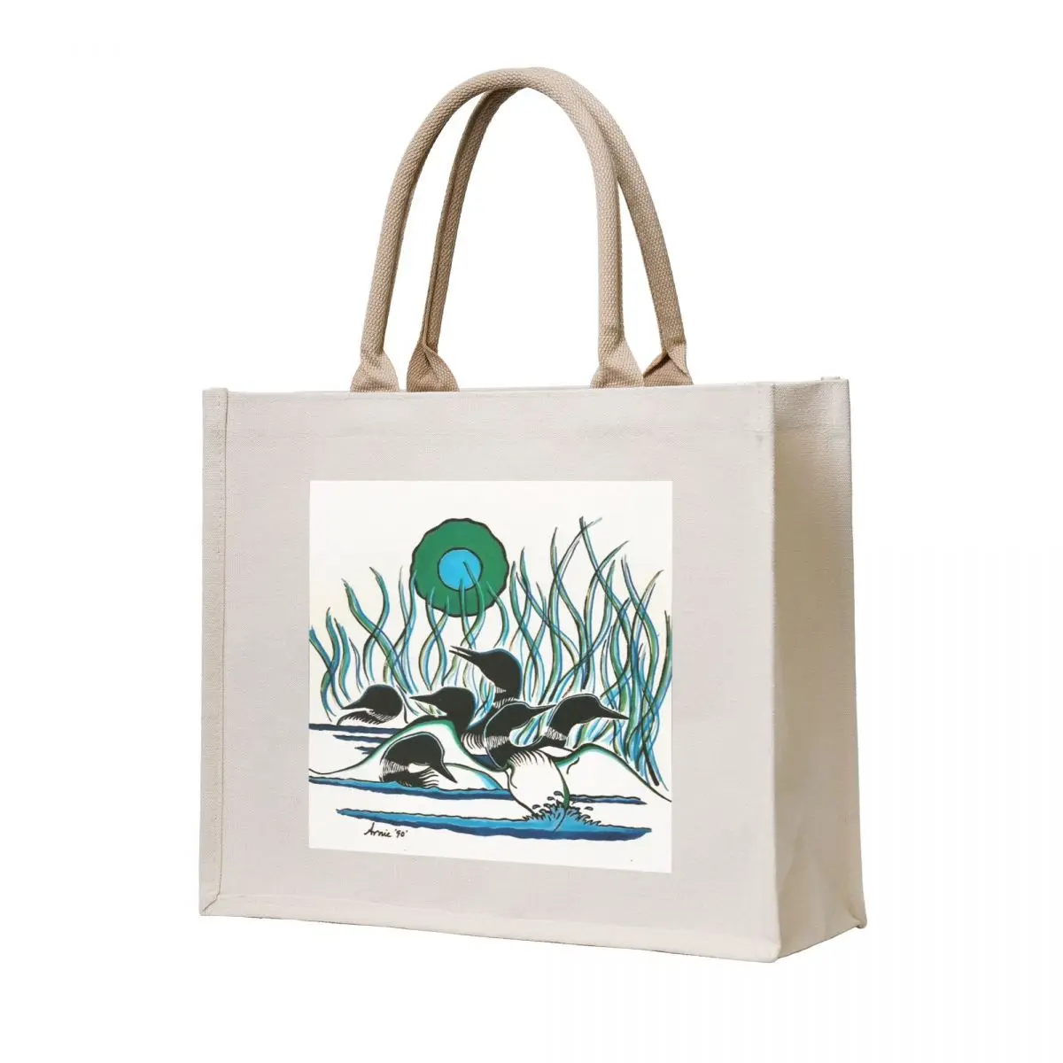 

A Family of Loons Tote Bag tote bag Large bags for women large tote bag Lady
