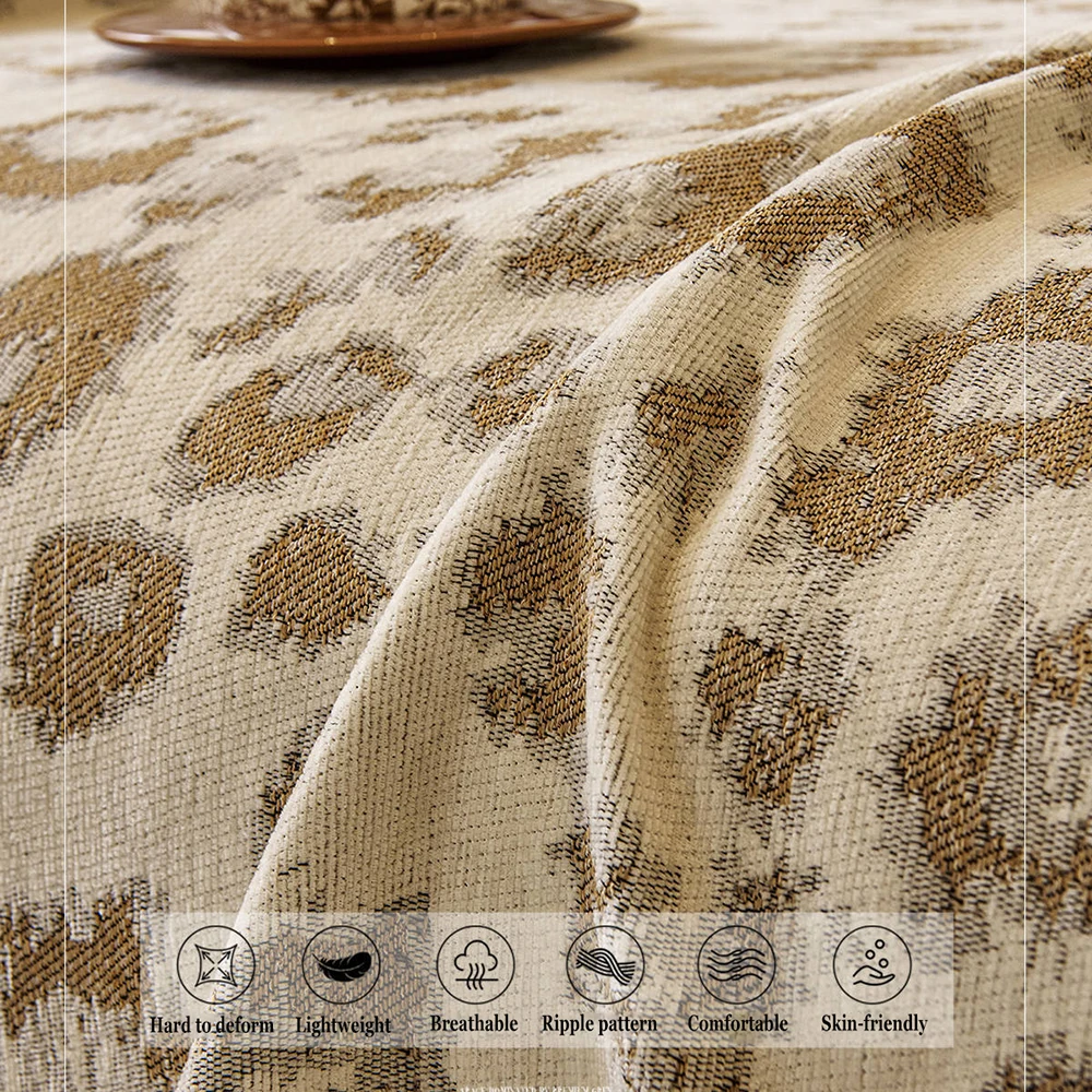 Simple Leopard Print Chenille One-Piece Sofa Cover Blanket All-Cover Universal Sofa Covers Fabric Towel Multifunctional Blankets