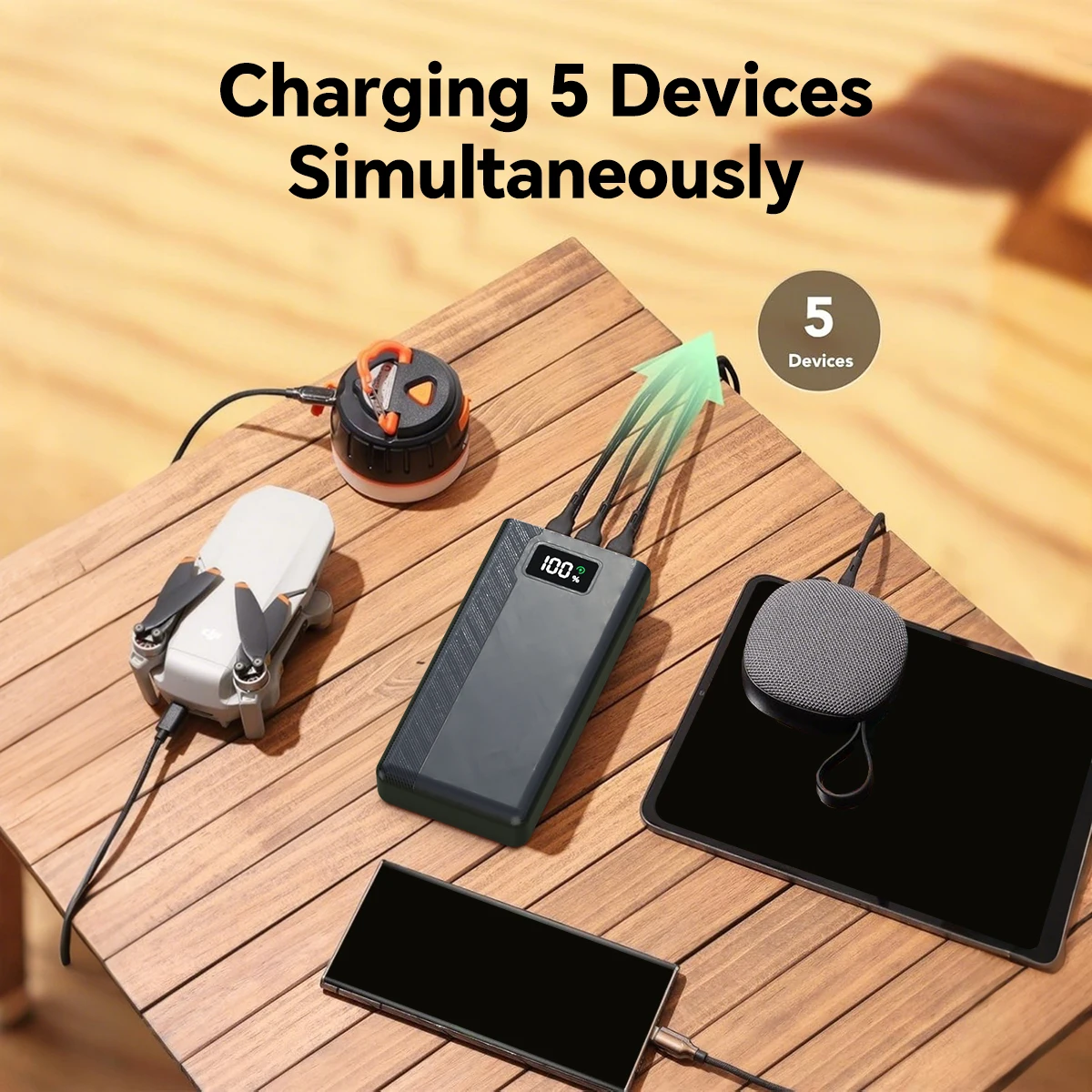 بنك طاقة متنقل محمول بسعة كبيرة 40000 مللي أمبير في الساعة، 4 مخرجات و3 مدخلات، مع شاشة طاقة LED، مناسب لمعظم الأجهزة الإلكترونية