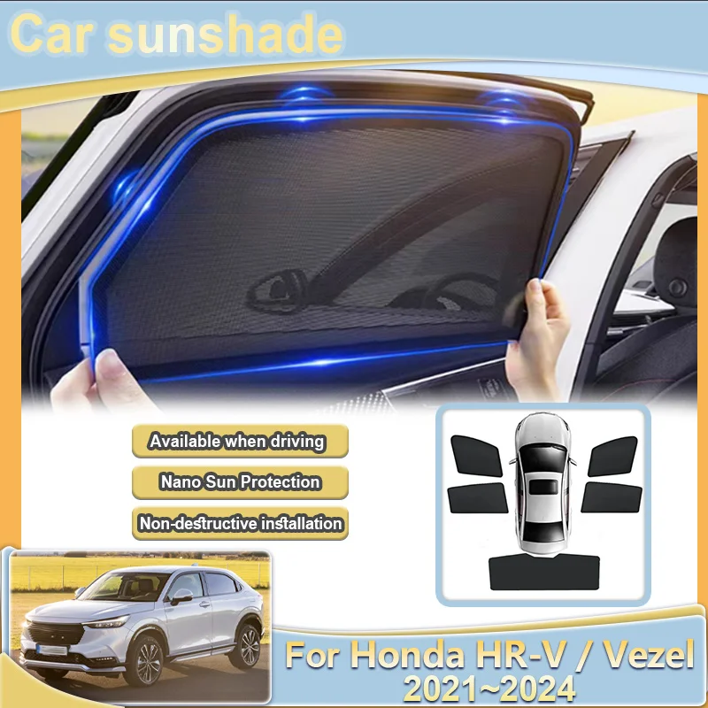 Para honda HR-V hrv vezel rv rs1 2021 2022 2023 2024 versão global carro malha sombra de sol pára-brisa viseira de sol anti-uv acessórios