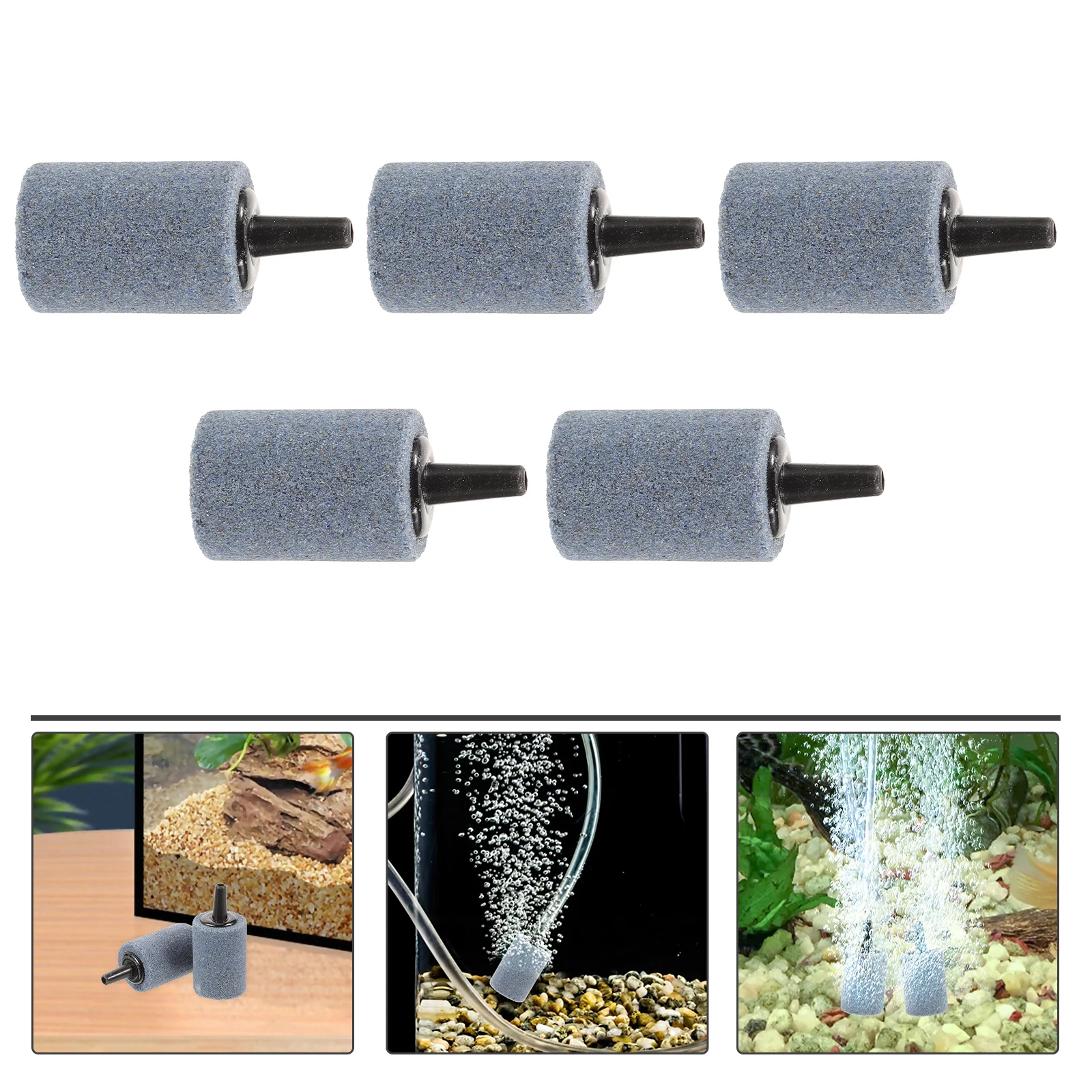 

5 Pcs 25x30mm Tank Oxygen Pump Aquarium Bubble Stone Bubbler Small Air Sand Stones for Rapid Aeration Fine Bubbles Pet Fish