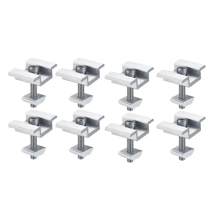 Rust Proof Aluminum Solar Mid Clamp Solid Gripping Strength For Photovoltaic Panel Roof Mounting Hardware Accessory