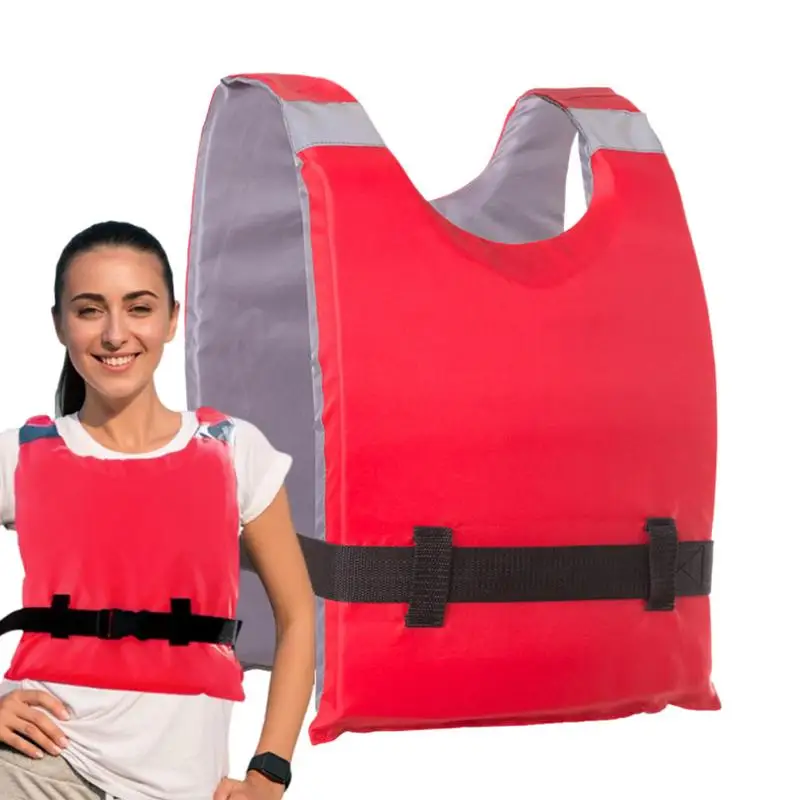 

Kayaking Life Vest Swimming Aid Vest With Reflective Stripes Strong Buoyancy Flotation Device For Marine Activities Sailing
