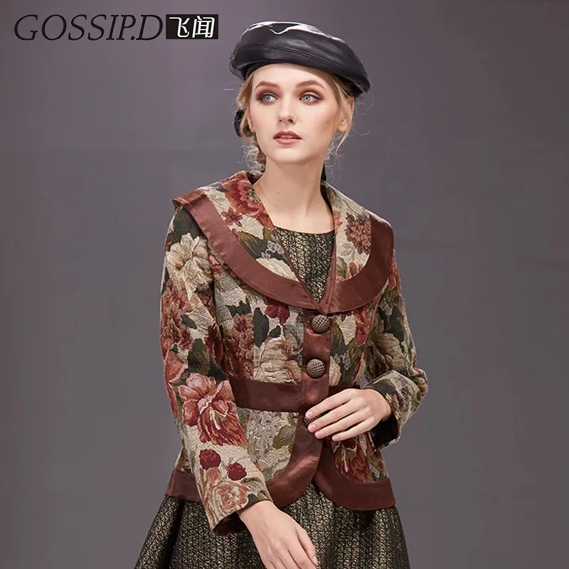 

2024 Women's Autumn and Winter British Women's Mid-Length Woolen Coat Fashion Slim Plaid Top Tops