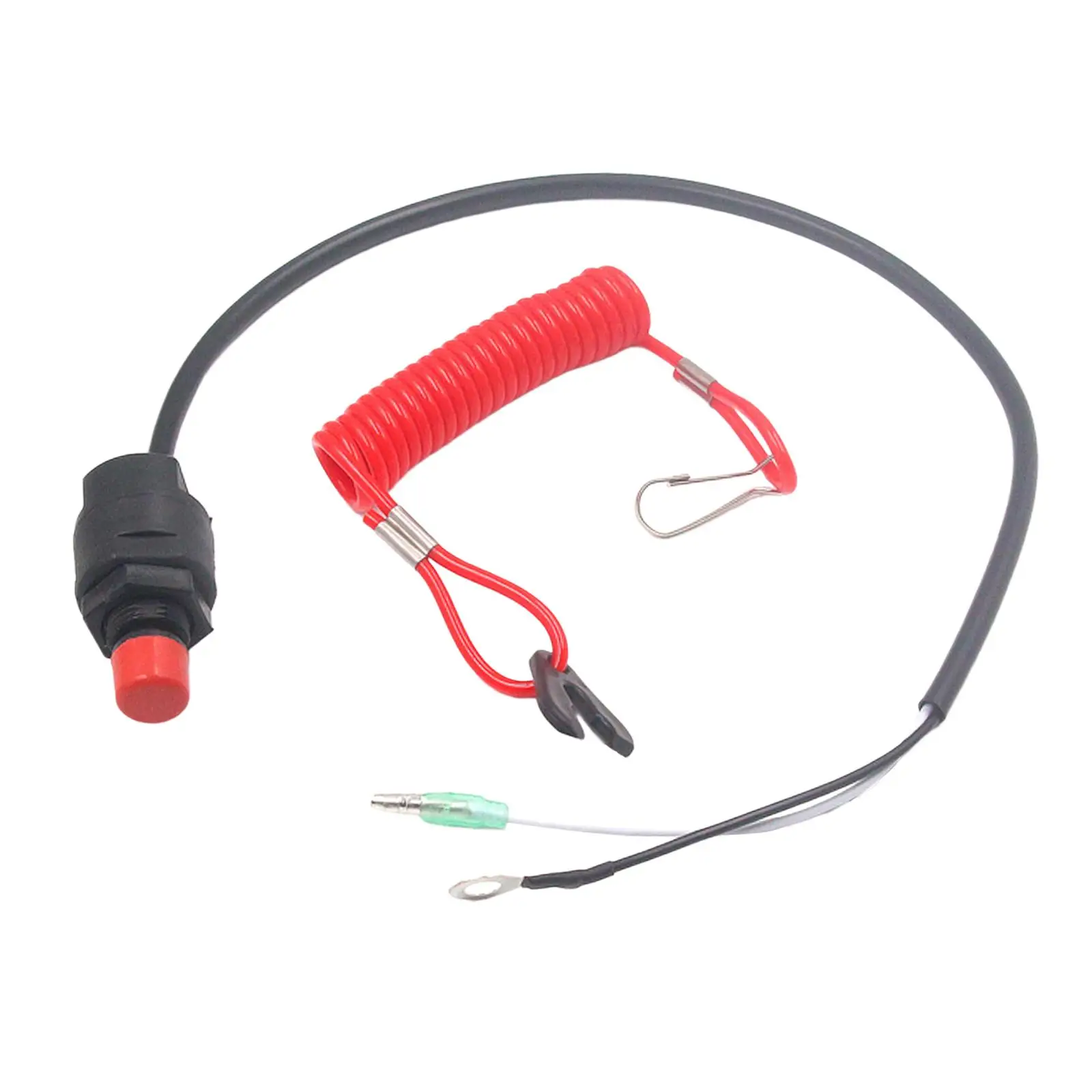 Waterproof Kill Stop Switch ty Tether Flexible Engine Motor Kill Urgent Stop Button for Accessory Replacement