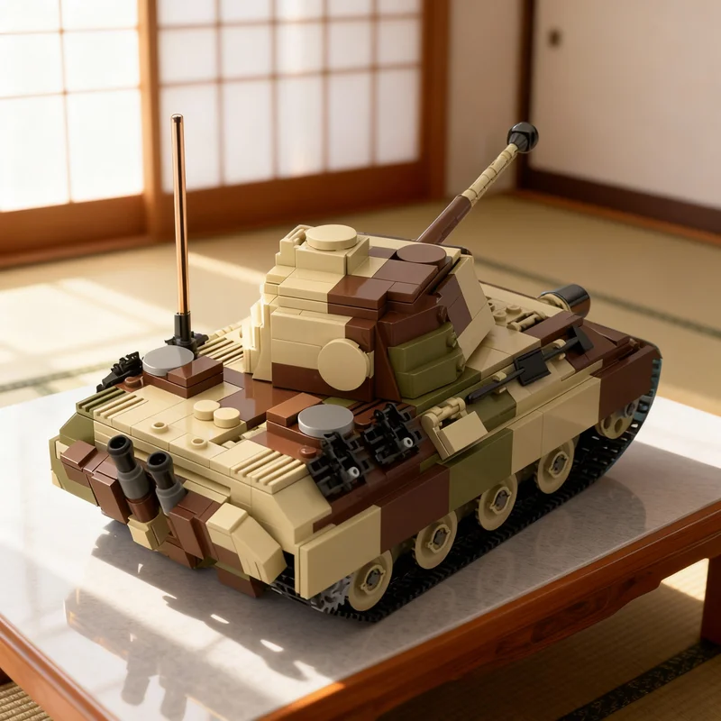 

922 детали MOC: Немецкий танк Panther G — модель для сборки, конструктор, рождественский подарок, идея для творчества, развивающая игрушка