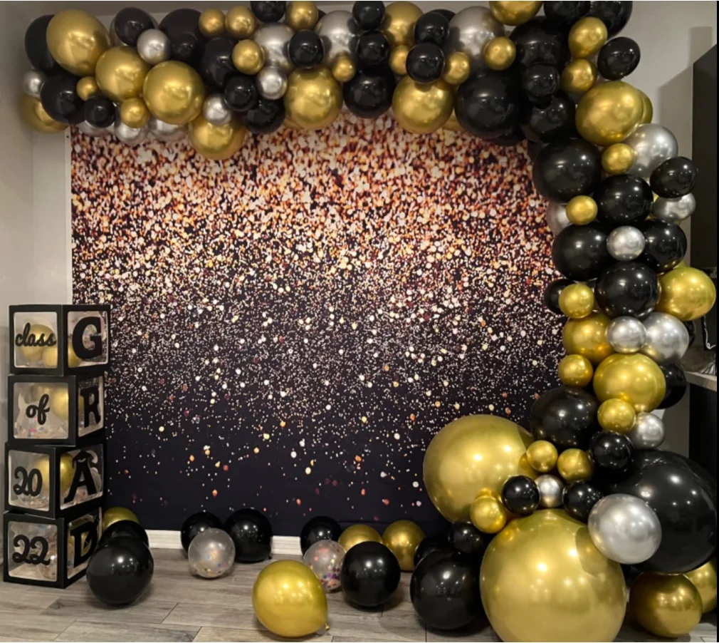 Dreamy Glitters Light Bokeh Shiny Golden Photography Backgrounds Birthday Party Wedding Backdrops Decor Portrait Photocall Props