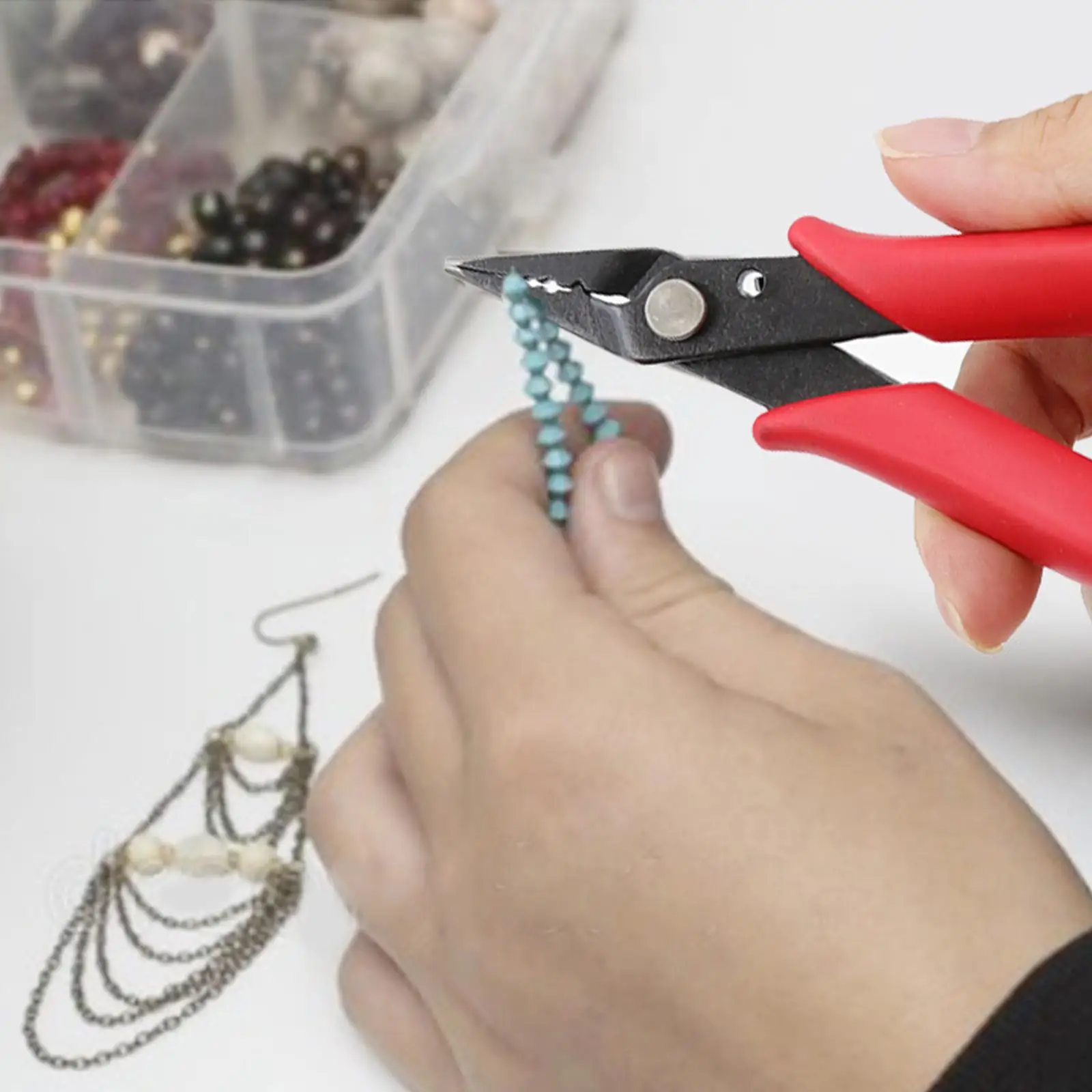 Bead Crimping Pliers Jewelry Making Tools DIY Cutting Wire Pliers Multi Functional Bead Crimping Tool for Wire Wrapping Bracelet