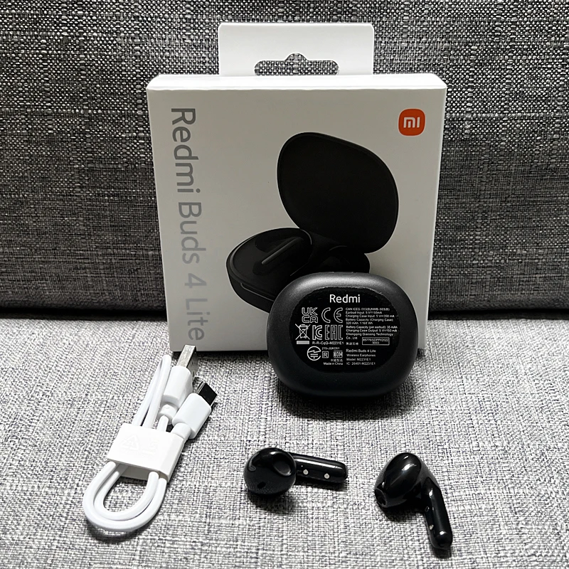 Xiaomi Redmi Buds 4 Lite グローバル版ファッション軽量ヘッドセット Ture ワイヤレスヘッドフォンハーフインイヤーイヤフォンブラックホワイト