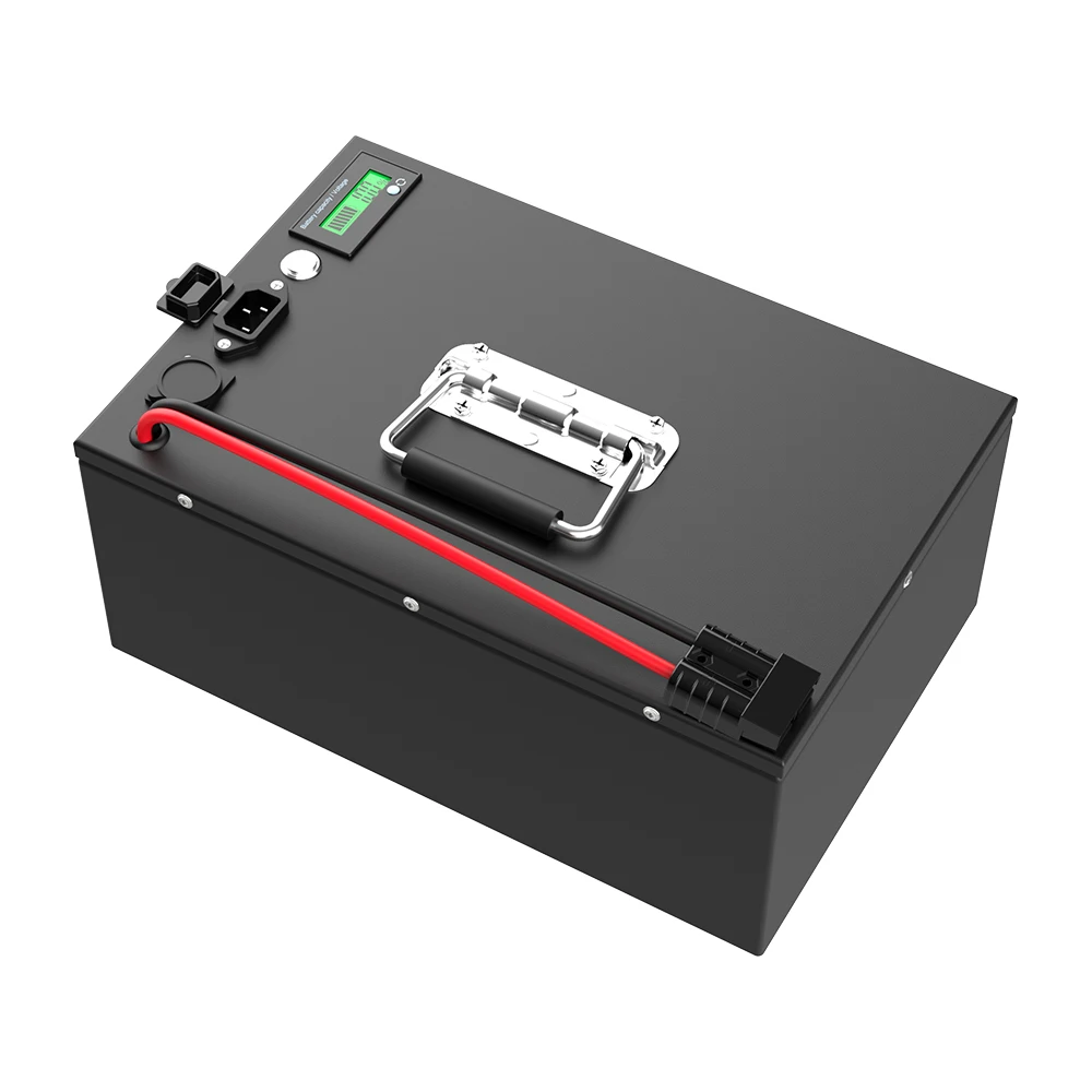 Caja de acero inoxidable personalizada, paquete de batería lifePo4 15S1P, 48v, 50Ah, para triciclo plano, eléctrico