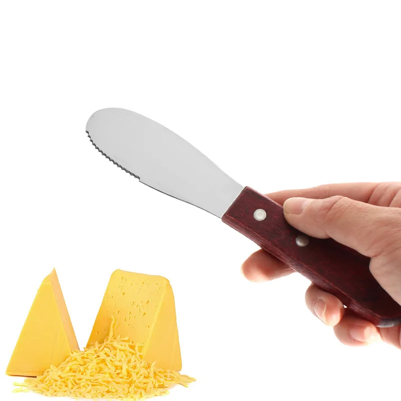 Sandwich Spreader Butter Cheese Slicer Knife Stainless Steel Wide Blade Spatula with wood Handle  Kitchen Supplies